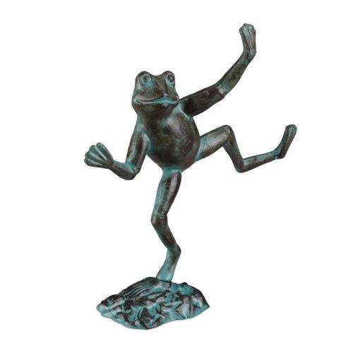 Trädgårdsfigur groda gjutjärn