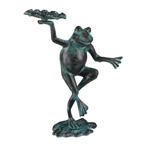 Trädgårdsfigur groda gjutjärn