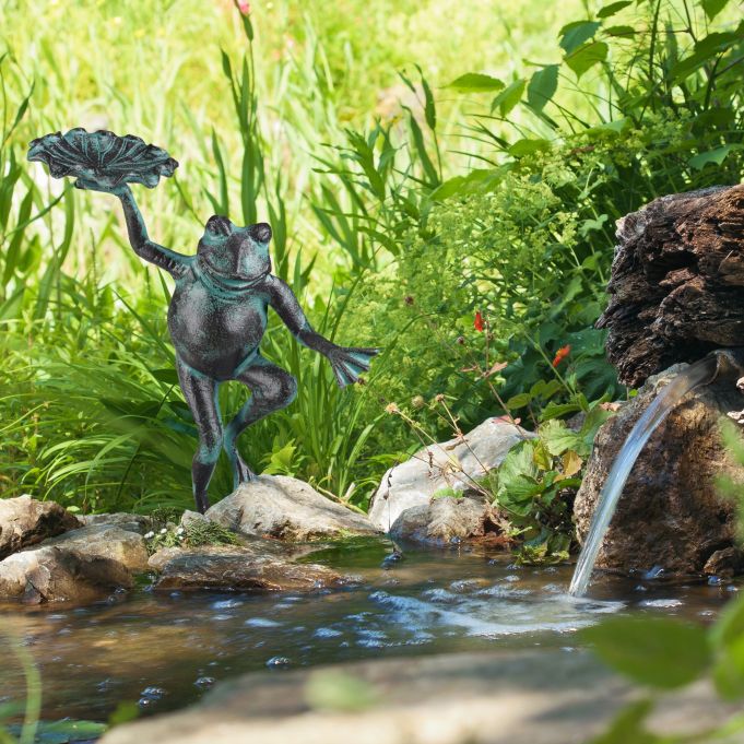 Trädgårdsfigur groda gjutjärn - Bild 2
