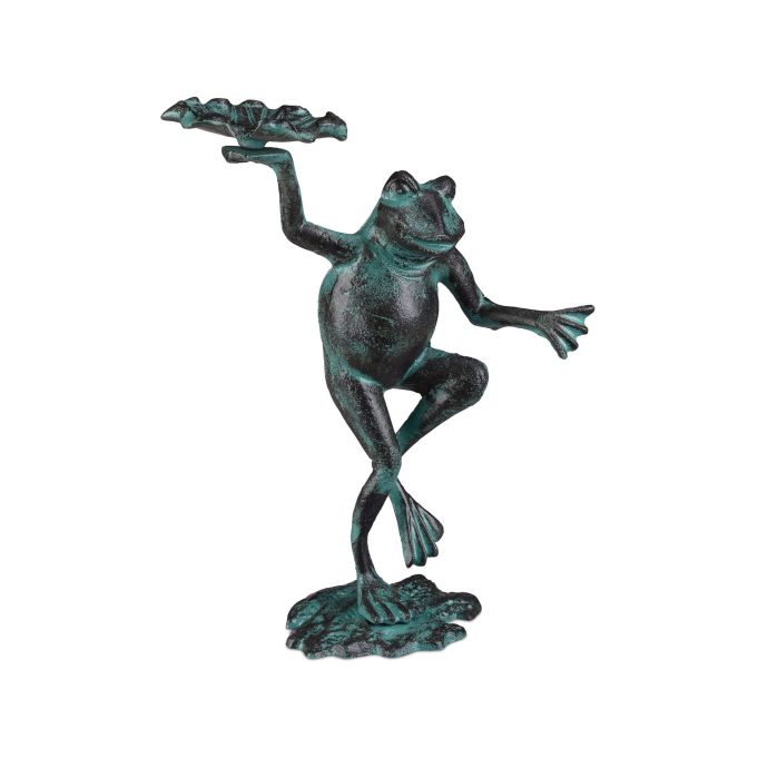 Trädgårdsfigur groda gjutjärn - Bild 3