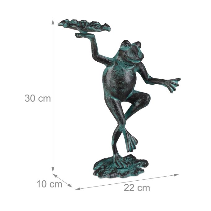 Trädgårdsfigur groda gjutjärn - Bild 8