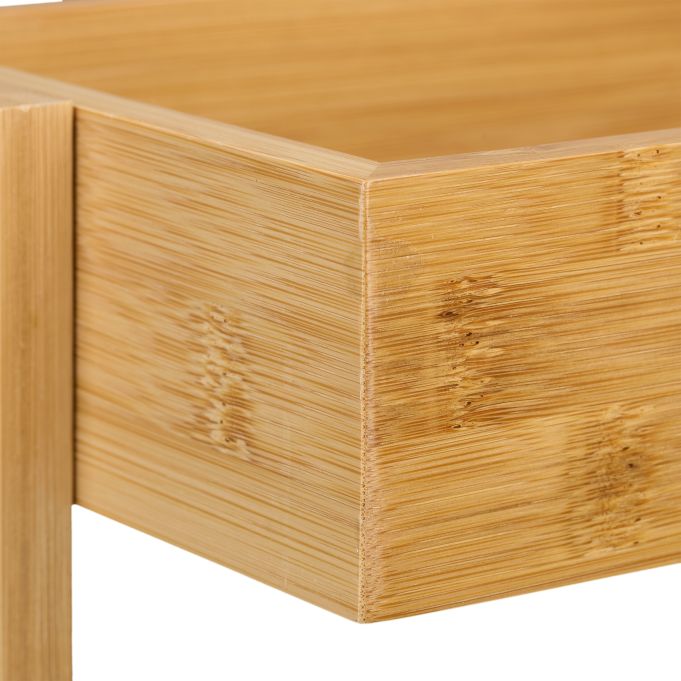 Smal hyllvagn bambu 3 nivåer - Bild 4