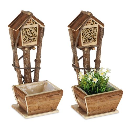 Insektshotell med blomlåda 2-pack