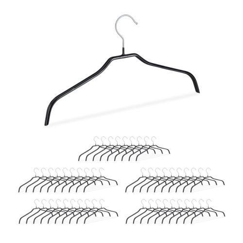 Halkfria klädgalge metall 50-pack