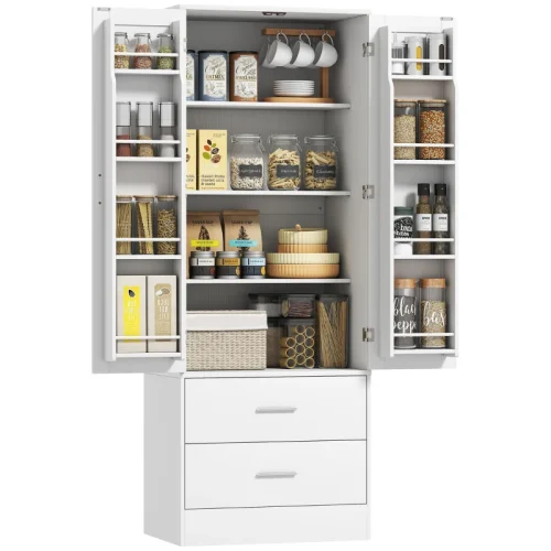 Köksskåp 8 dörrhyllor 159 cm