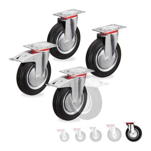 Kraftiga länkhjul 4-pack