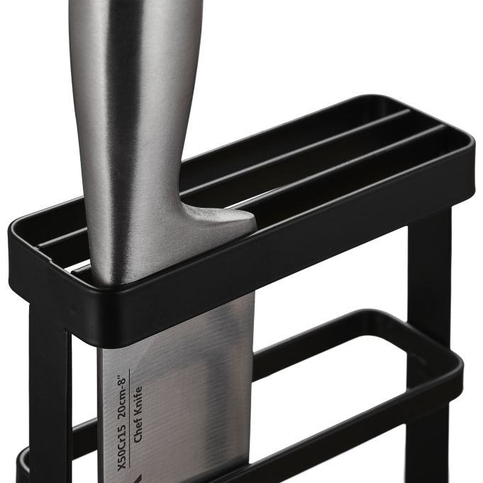 Kniv/skärbrädesställ svart - Bild 4